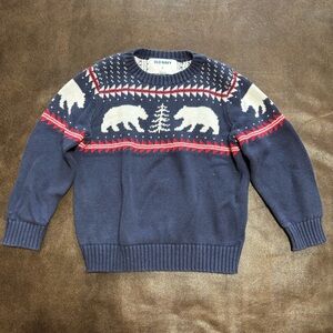 Old Navy Boy's Blue Sweater with Bear Design